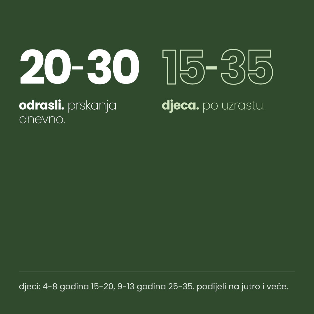 koliko prskanja dnevno - family relax paket