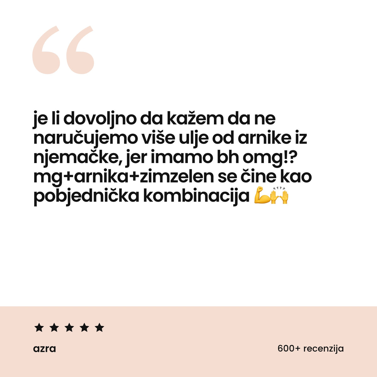recenzija kupca za omg arnika i zimzelen magnezij ulje