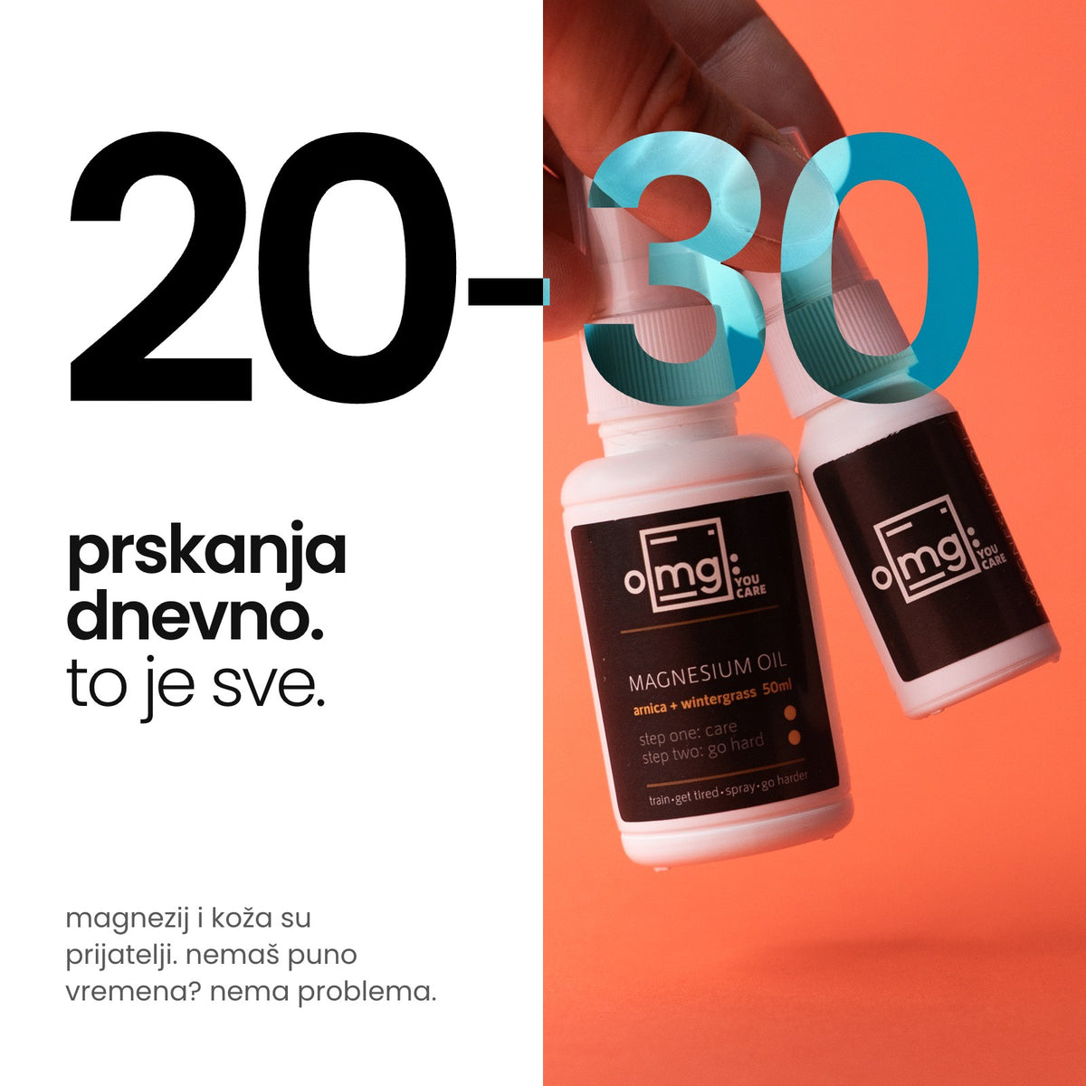 omg arnika i zimzelen: 10-15 prskanja ujutro i 10-15 navečer
