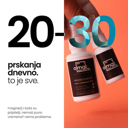 omg arnika i zimzelen: 10-15 prskanja ujutro i 10-15 navečer