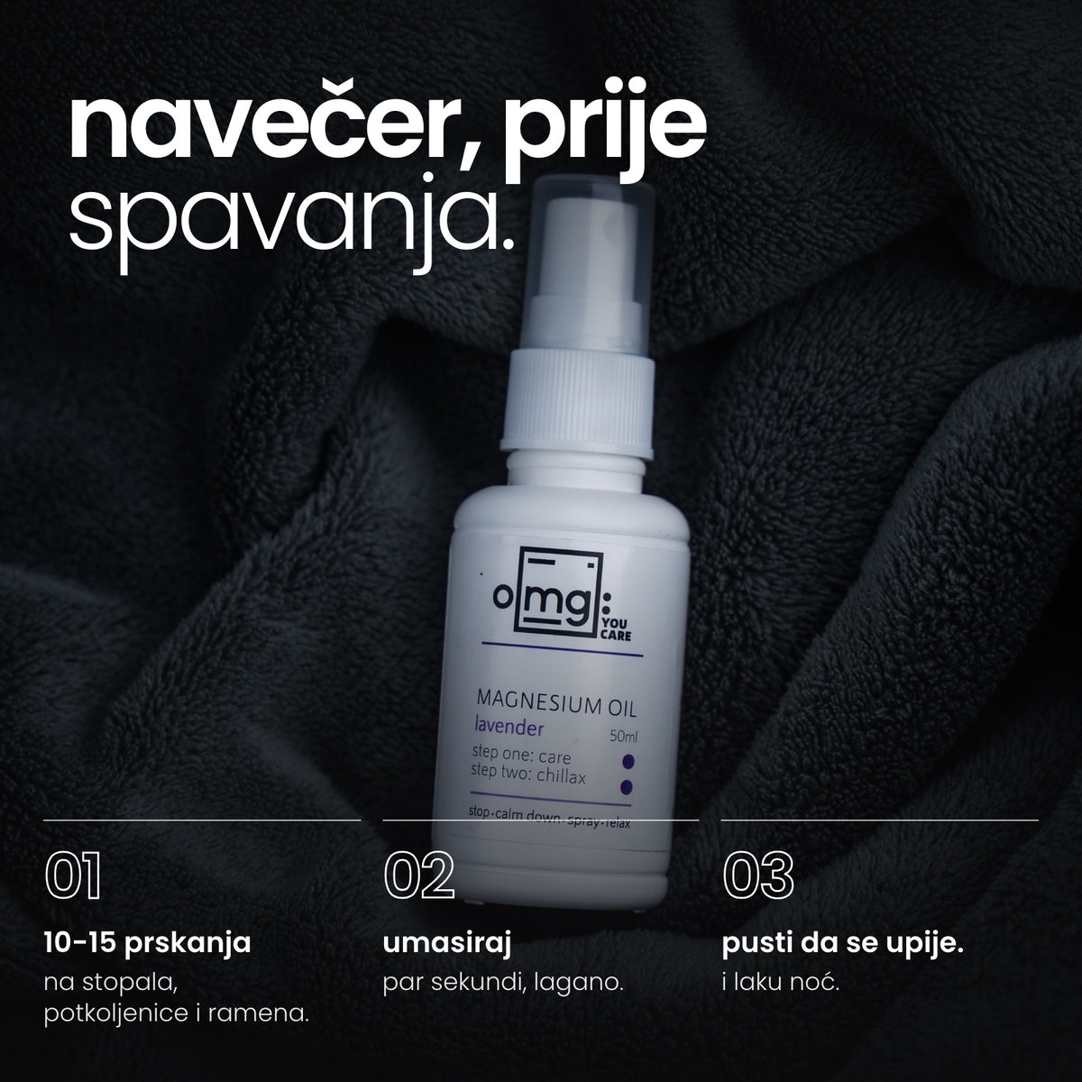 kako koristiti omg lavanda magnezij ulje navečer prije spavanja